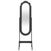 vidaXL Free Standing Mirror Black 45.5x47.5x160 cm Engineered Wood