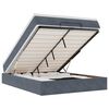 vidaXL Ottoman Bed with Mattress Dark Grey Queen Velvet