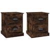 vidaXL Bedside Cabinets 2 pcs Smoked Oak 39x39x47.5 cm Engineered Wood