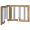 vidaXL Foldable Dog Gate with Stands 2 pcs Artisan Oak 200.5 cm