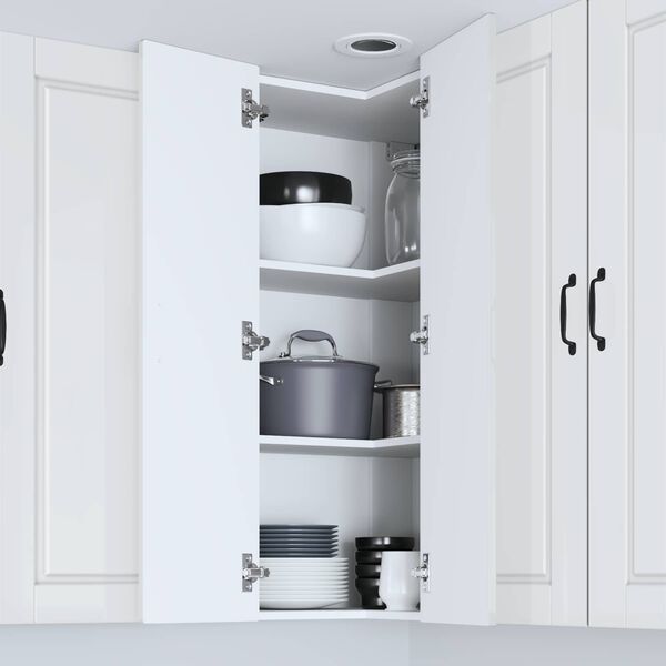 vidaXL Kitchen Cabinet with Shelf High Gloss White 57 x 57 x 100 cm