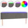 vidaXL LED Headboard Dark Grey 200 cm Velvet