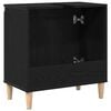 vidaXL Bathroom Sink Cabinet Black Oak 58 x 33 x 60 cm Engineered Wood