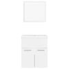 vidaXL Bathroom Furniture Set White Engineered Wood
