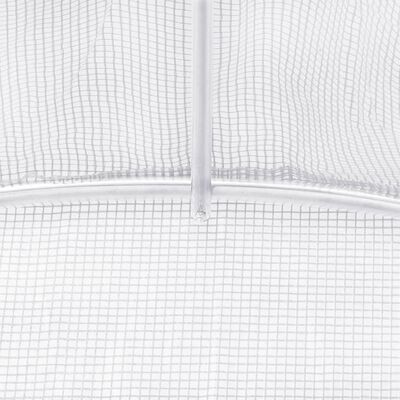 vidaXL Greenhouse with Steel Frame White 24 m² 6x4x2 m