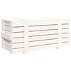 vidaXL Storage Box White 91x40.5x42 cm Solid Wood Pine