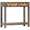 vidaXL Console Table Grey 86x30x76 cm Solid Mango Wood