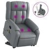 vidaXL Electric Massage Recliner Chair Grey Faux Leather