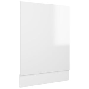 vidaXL Dishwasher Panel Lyon High Gloss White 45x3x67 cm Engineered Wood
