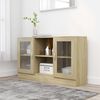 vidaXL Vitrine Cabinet Sonoma Oak 120x30.5x70 cm Engineered Wood