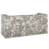 vidaXL Gabion Wall for Garbage Bins Galvanised Steel 254x100x110 cm