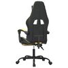vidaXL Gaming Chair with Footrest Black and Gold Faux Leather
