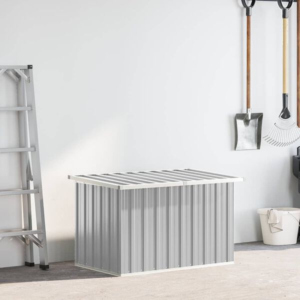 vidaXL Garden Storage Box Grey 109x67x65 cm