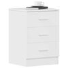 vidaXL Bedside Cabinets 2 pcs High Gloss White 38x35x56 cm Engineered Wood