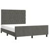 vidaXL Bed Frame without Mattress Dark Grey 137x187 cm Double Velvet
