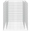 vidaXL Gabion Raised Bed Galvanised Steel 90x90x100 cm