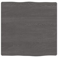 vidaXL Table Top Dark Brown 40x40x(2-4) cm Treated Solid Wood Live Edge
