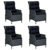 vidaXL 5 Piece Garden Dining Set Dark Grey