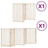 vidaXL Dog Gate with Door Foldable 9 Panels 450 cm Poplar Wood