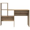 vidaXL Desk Artisan Oak 131.5 x 50 x 106.5 cm Engineered Wood