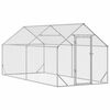 vidaXL Chicken Cage Silver 400 x 170 x 177 cm Galvanised Steel