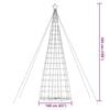 vidaXL LED Christmas Tree Cool White 160 x 160 x 503 cm Iron