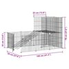 vidaXL 20-Panel Pet Cage with Door Black 35x35 cm Steel