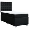 vidaXL Box Spring Bed with Mattress Black King Single Fabric