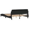 vidaXL Bed Frame "Dover" Black 152x203 cm Queen Velvet
