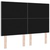 vidaXL LED Headboard with LED Strip Lights Dark Grey 160 cm Polyester