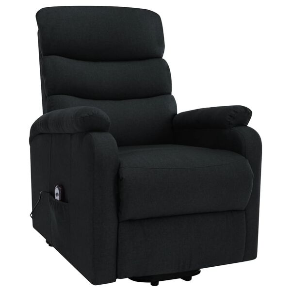 vidaXL Stand up Massage Chair Black Fabric