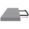 vidaXL Floating Wall Shelf Grey 90x23.5x3.8 cm MDF