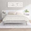 vidaXL Bed Headboard with Cabinets High Gloss White Engineered Wood
