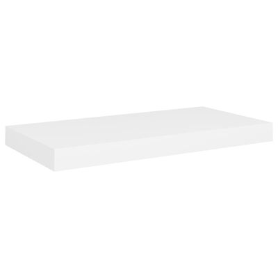 vidaXL Floating Wall Shelf White 50x23x3.8 cm MDF