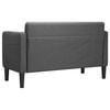 vidaXL Loveseat Sofa Dark Grey 109 cm Corduroy Fabric
