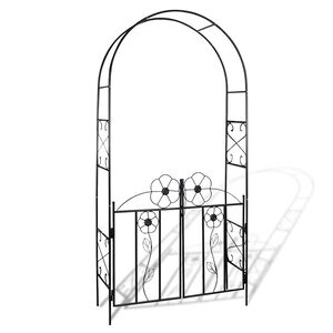 vidaXL Garden Arch | Black | Iron | 230 cm tall | Durable | Garden Arch