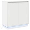 vidaXL LED Sideboard with Door White 71 x 34.5 x 75 cm Engineered Wood