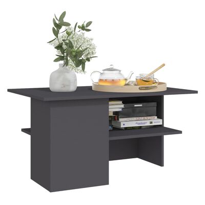 vidaXL Coffee Table Grey 90x60x46.5 cm Engineered Wood