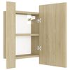 vidaXL LED Bathroom Mirror Cabinet Sonoma Oak 40x12x45 cm Acrylic