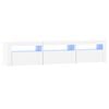 vidaXL TV Cabinet with LED Lights White 180x35x40 cm