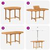 vidaXL Garden Dining Set 5 pcs Brown Solid Teak Wood
