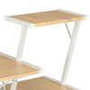 vidaXL Desk with Shelf White and Oak 116x50x93 cm