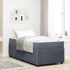 vidaXL Bed Frame with Mattress Dark Grey 90 x 190 cm Fabric