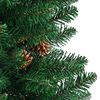vidaXL Slim Christmas Tree with Real Wood and Cones Green 150 cm PVC