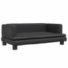 vidaXL Dog Bed Black 80x45x30 cm Faux Leather