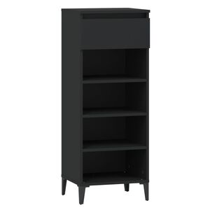 vidaXL Shoe Rack Black 40x36x105 cm Engineered Wood