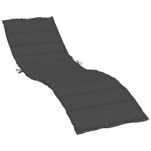 vidaXL Sun Lounger Cushion Melange Anthracite 200x50x4 cm Fabric