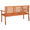 vidaXL 3-Seater Garden Bench with Cushion 150 cm Solid Eucalyptus Wood