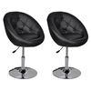 vidaXL Bar Chairs 2 pcs Black Faux Leather
