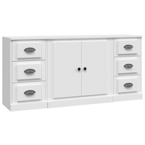vidaXL Sideboards 3 pcs White Engineered Wood